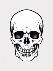 Miscellaneous human head skull clipart Halloween picture