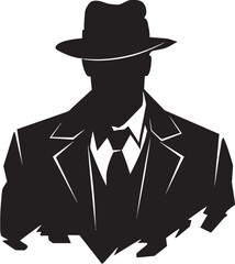 Cosa Nostra Crown Mafia Suit and Hat Icon Mobster Elite Suit and Hat Logo Design