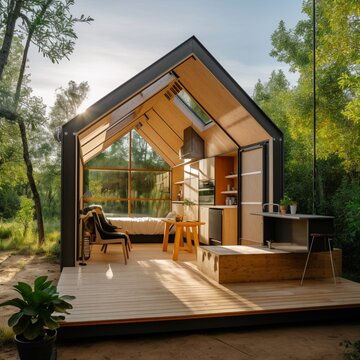 Modern architecture forest tiny cabin house pictures
