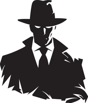 Dapper Don Dynasty Mafia Logo in Vector Cosa Nostra Crown Suit and Hat Vector Icon