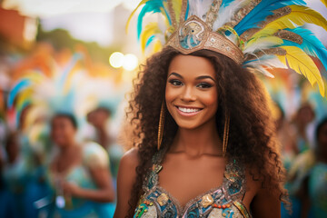 Rio Carnival Dancer in Vibrant Costume