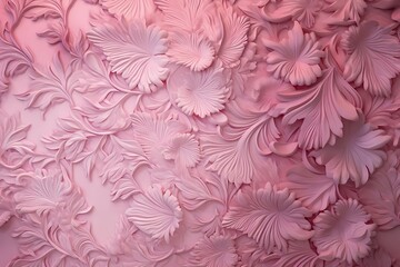 Pink marble, wall design, abstract bas-relief 