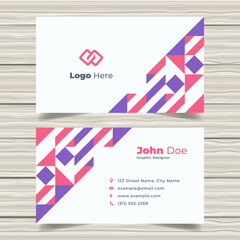 Modern Corporate Geometric Business Card Branding Template