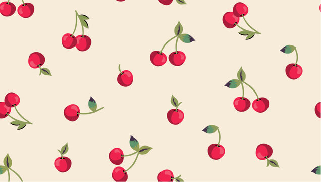 seamless pattern with cherry