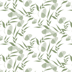 seamless pattern with leaves