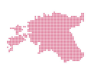 Fototapeta na wymiar Map of Estonia from dots
