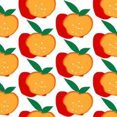 seamless pattern with vector lemon illustration