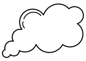Fototapeta premium Cute Cloud Line Doodle