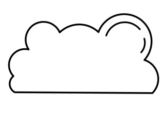 Cute Cloud Line Doodle