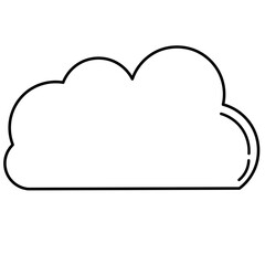 Cute Cloud Line Doodle