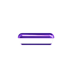White symbol with thin purple horizontal straps