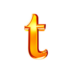 Redhead symbol with bevel. letter t