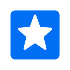 Fototapeta premium star button blue