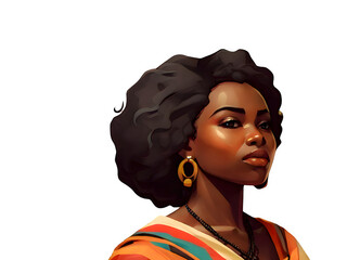portrait of beautiful black person,transparent file for banner, poser