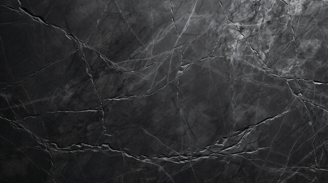 Dark grey Black or Grey marble texture with cracks,  Black stone texture
