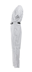 Striped baseball uniform isolated on white, side view