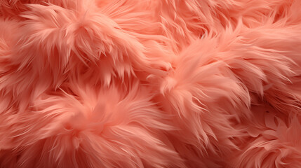 Vibrant coral feathers create a lush and soft texture in a full frame