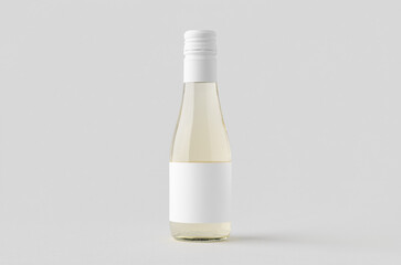 Small white wine bottle mockup. Burgundy, alsace, rhone shape. - obrazy, fototapety, plakaty