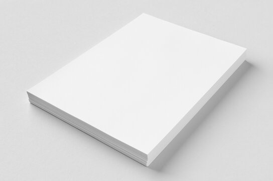 Cv, resume, letterhead, invoice mockup. Stack of A4 papers on a grey background.