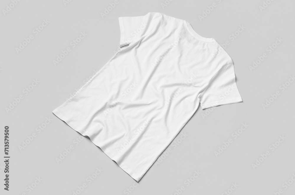 Canvas Prints men's crew neck t-shirt mockup, backside.