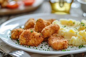 Plate of Potatoes With Tater Tots