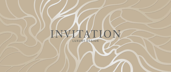 Elegant vector abstract background with silver waves pattern. Modern premium gradient illustration for cover design, card, flyer, poster, luxe invite, wedding card, prestigious voucher and invitation.