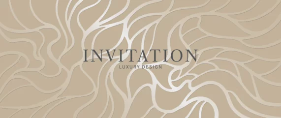 Fototapeten Elegant vector abstract background with silver waves pattern. Modern premium gradient illustration for cover design, card, flyer, poster, luxe invite, wedding card, prestigious voucher and invitation. © Maribor