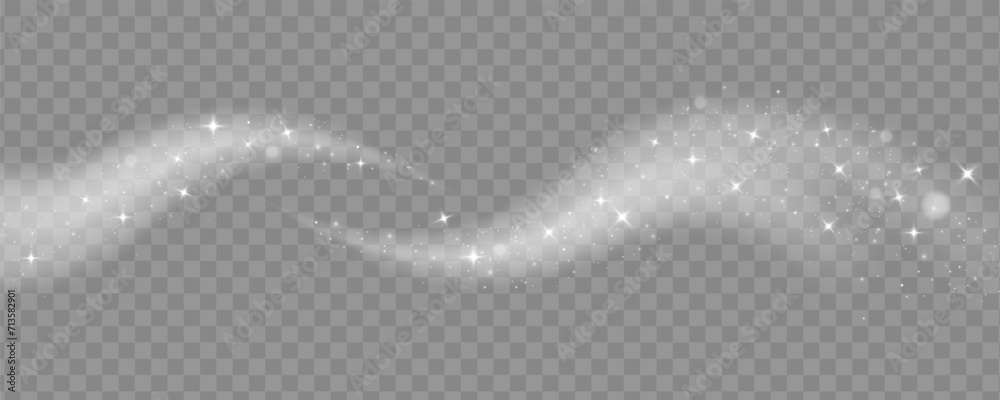 Canvas Prints overlay magic effect glowing traces of sparkle dust star waves. stardust white sparks from an explos