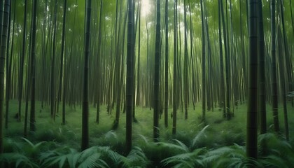 bamboo forest in the morning background  - obrazy, fototapety, plakaty