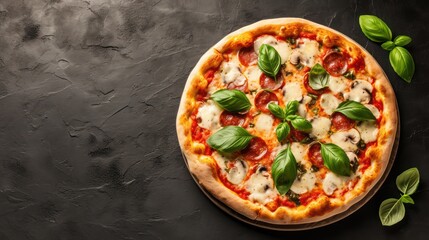 Napoli Pizza Delight background with copy space