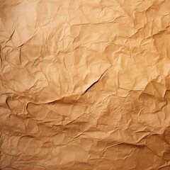 Fototapeta premium Brown recycled craft paper texture background. Abstract brown material old vintage page very crumpled.