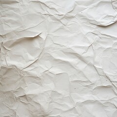 Fototapeta premium White recycled craft paper texture background. Abstract gray material old vintage page very crumpled.