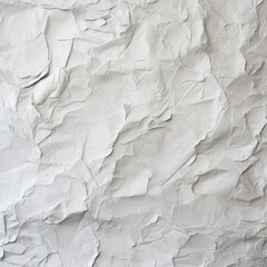 Fototapeta premium White recycled craft paper texture background. Abstract gray material old vintage page very crumpled.