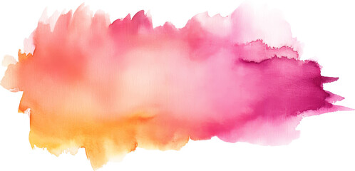 Perfect watercolor stain on transparent background