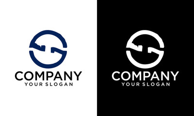 Trendy and minimalist letter GG Logo Design. Letter GG abstract logo vector. Isolated on white background. Minimalist flat logo