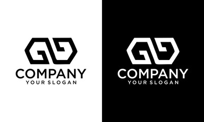 Trendy and minimalist letter GG Logo Design. Letter GG abstract logo vector. Isolated on white background. Minimalist flat logo