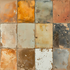 Ceramic Tiles, Seamless pattern, Earth Colors