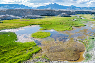 Tso Momriri, a high-altitude lake in the Himalayas, Ladakh, mountain lake, India
