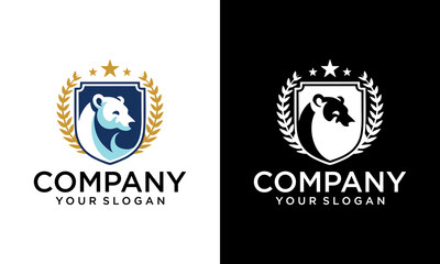 Polar Bears Logo, polar bear heads