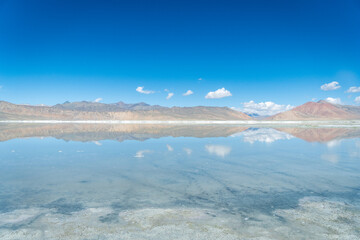 Tso Momriri, a high-altitude lake in the Himalayas, Ladakh, mountain lake, India