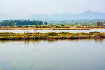 View of Gialova lagoon, Greece