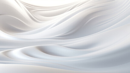 White Space - Curved Lines - Smooth Shapes - Soft Glow - Futuristic Ethereal Background