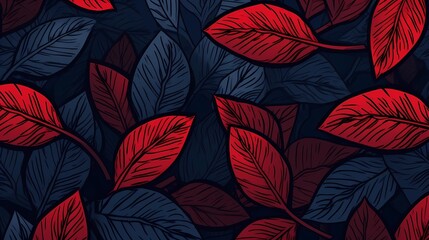 seamless background picture with leaf pattern, leaves, trees, tree branches