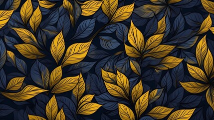 seamless background picture with leaf pattern, leaves, trees, tree branches