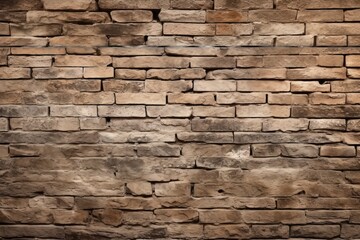 Obraz premium Unmortared Brick Wall, A Structurally Sound and Aesthetically Raw Construction Element