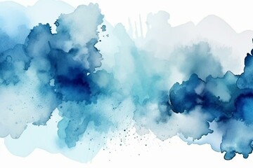 A spot with blue watercolor. Design template. Illustration. Generative AI