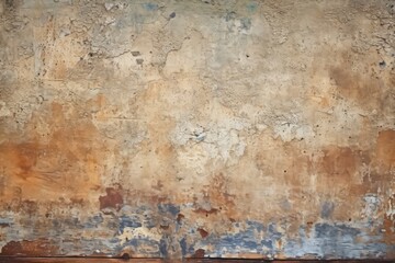Decaying Wall With Peeling Paint - A Weathered Reminder of Times Passage
