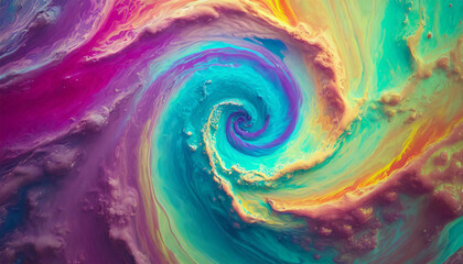 Colourful swirl of paint. Generative AI