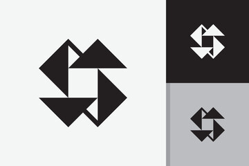 unique letter s logo design vector template