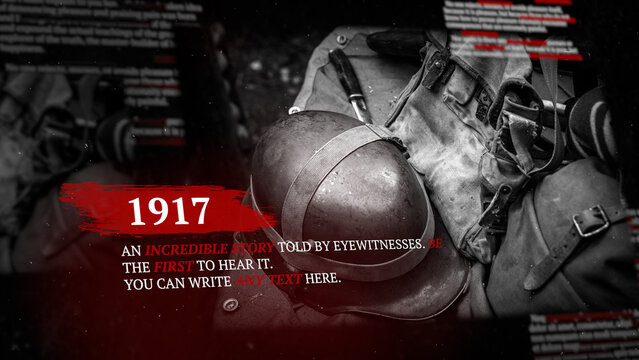 History Timeline Slideshow 3D Template contains 14 placeholders and 29 editable text layers. Available in 4K.